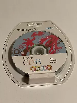 Memorex Beach CD-R 10 Pack 52X 700MB 80Min Sealed Brand New • $12