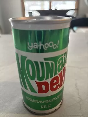 Vintage Mountain Dew Can Steel 2 Lines At The Bottom Early '70s Overall Good • $12