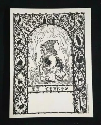 GNOME In The Forest  50 Self-adhesive BOOKPLATES Vtg Antioch Publishing 2005 • $12.95