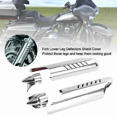 $21.98 • Buy Lower Fork Leg Cover Deflector Shield For Harley Electra Street Glide Road King