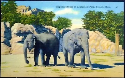 $1 • Buy Elephant House, Elephants, Zoological Park (Detroit Zoo), Detroit, Michigan
