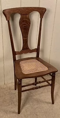 Antique Oak Small Oak Desk Or Vanity Chair • $245