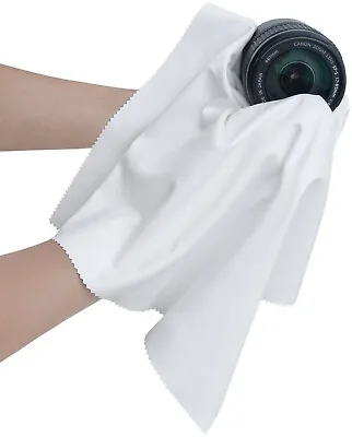 Oversized Microfiber Cleaning Cloth 12  X 12  For Screens Lens Phone- White • $2.79