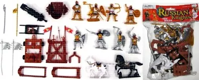 54mm Medieval Russian Knights Plastic Figures Set 36 NEW! • $12.49