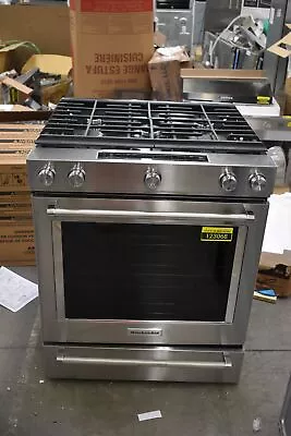 KitchenAid KSGG700ESS 30  Stainless Slide In 5 Burner Gas Range #123068 • $1559