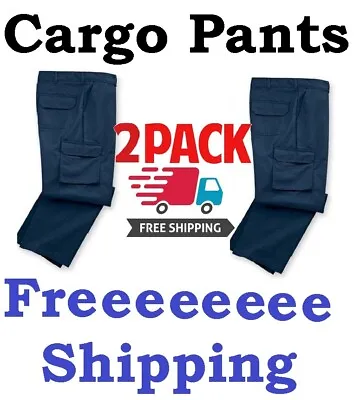 Cargo Work Pants Uniform Used Cintas Unifirst Dickies Redkap Navy Black Gray Tan • $35.99