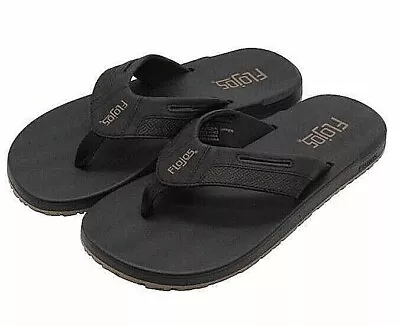 NEW Flojos Men's Memory Foam Flip Flop Sandals BLACK/BROWN PICK SIZE • $12.99