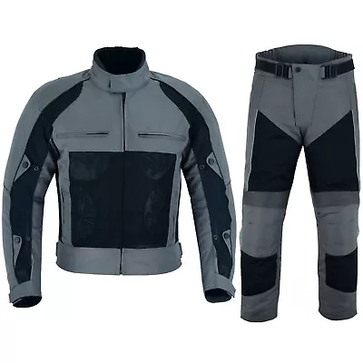 WARRIOR Motorcycle Textile SUMMER MESH Breathable CE Armour Jacket Trouser Suit • $181.85
