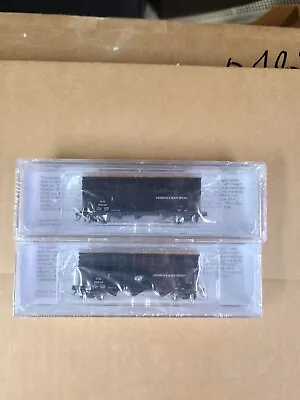 Bluford N Georgia Railroad 3-Bay Offset Side Hopper Wood Chip 2 Car Set 17092 • $47