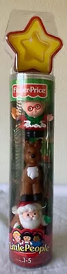 Fisher Price Little People Holiday Christmas Tube Santa Reindeer Mrs. Claus • $19.99