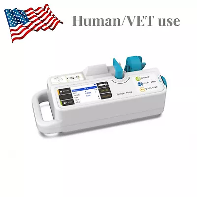 SP950 Portable Infusion Syringe Pump Injection Rate Control LCD Alarm Human/ VET • $319