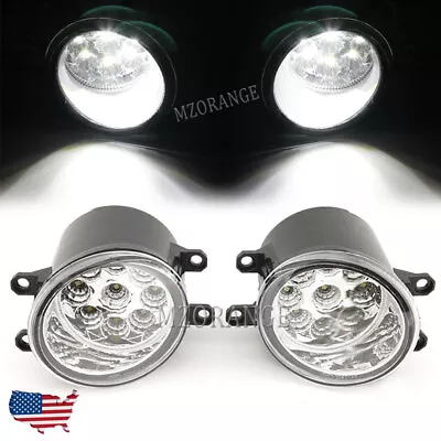 Pair Fog Lights Driving Lamp LED Right & Left Side Car Accessories Replacement • $18.79