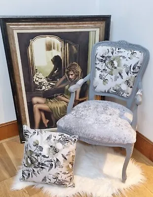 £100 • Buy French Louis Carver Floral Armchair