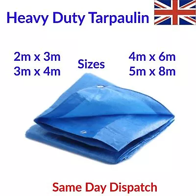 ALL Sizes Of Heavy Duty Tarpaulin Waterproof Cover Tarp Ground Camping Sheet  • £0.99
