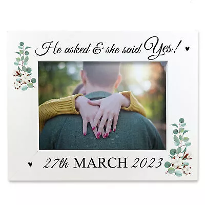 Personalised Engagement Wooden Photo Frame Gift Engagement Gifts For Couple  • £9.99