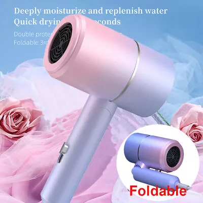 2024 Travel Folding Hair Dryer 2600W Salon Tool Professional Blower Hair Care • £9.49