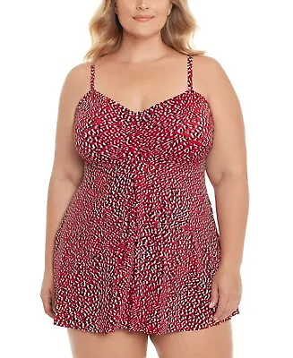 Swim Solution 283756 Printed Baby Spice Sweetheart Flyaway Swimsuit Size 18 • $41.65