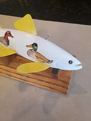 Rare 10  Dave Rassmussen Wood Ice Spearing Decoy Lure Detroit Lakes Mn. (Lot D.) • $94.99