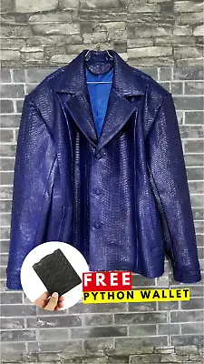 Pre-Sale Deep Ocean Genuine Python Jacket | Genuine Python Skin | Free Wallet • $1350