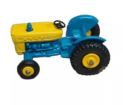 Vintage Matchbox Series No 39 Ford Tractor Lesney England Blue Yellow Paint. 504 • $4.99