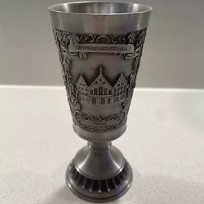 ZINN BECKER German Pewter Wine Cup Embossed Aprox 150mm • £52