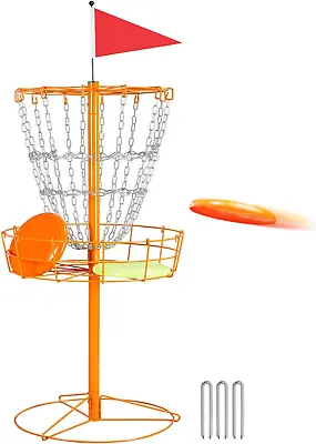 Portable Disc Golf Basket Practice Target Steel Hole Heavy Duty Disc Golf Goals • $100.99