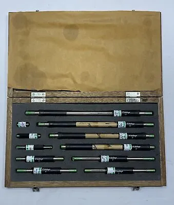 Mitutoyo 167-913 Micrometer Standard 11 Piece Set 1”-11” W/ Wood Case • $255