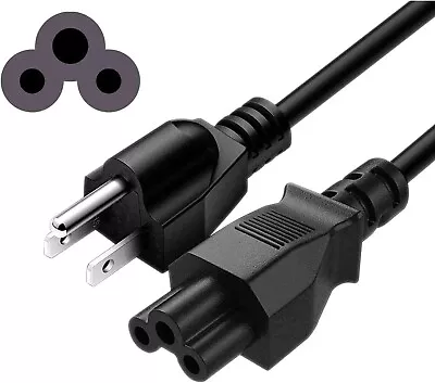 Standard 6ft 3 Prong AKA Mickey Mouse AC Power Cord For PS2 PS3 Laptop PC 18 AWG • $5.99