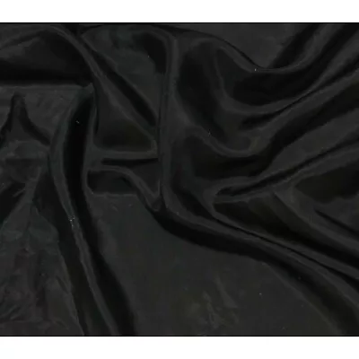 BLACK China Silk HABOTAI Fabric • $8.59