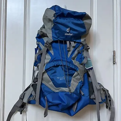 Deuter ACT LITE 50 + 10 Backpack Hiking Brand New NWT Ocean Silver • $119.99