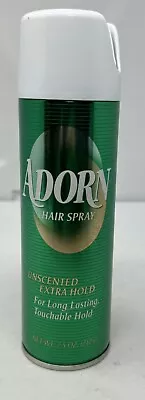 Adorn Vintage Hairspray 7.5 Oz Unscented Extra Hold Green Can New NOS • $59.99