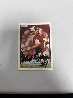 1990 Fleer #166 Mark Rypien Washington Redskins Autograph • $14.99