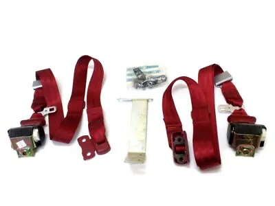 New OEM 87-88 Camaro Firebird Rear Seat Belt Carmine Red Kit • $202.99