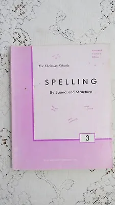 $5.99 • Buy Spelling By Sound And Structure Gr 3 Teacher's Manual, Rod & Staff Publishers
