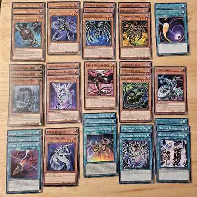 YuGiOh! Cyber Dragon Deck - Cyberdark DECK 74 CARDS TO BUILD THE DECK YOU WANT • £24.95