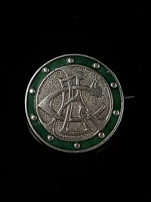 Rare Antique Liberty & Co. Sterling Silver Enamel Staff Badge Brooch 1928 • £220