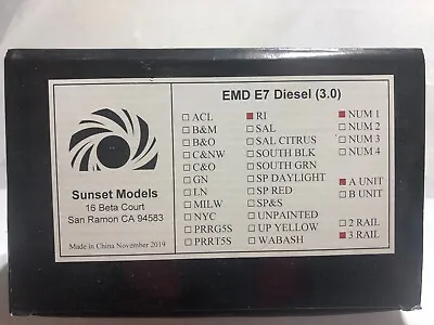 O Scale 2019 3rd Rail Sunset Models CC RI EMD E7 3 Rail RD#632 The Rocket TRO • $750