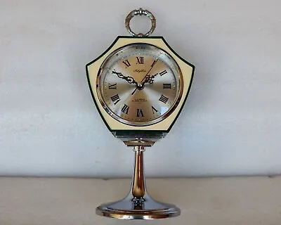 Vintage Rhythm Alarm Mechanical Pedestal Clock Made In Japan Home Decoration • $145