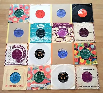 £15.99 • Buy RECORDS~JOB LOT~ 16 X 7  Vinyl Single Records~1950s /60s~Various Artists (Z13)