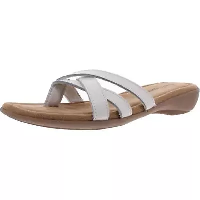 Minnetonka Womens Sunny White Thong Sandals 9 Extra Wide (E+ WW)  0609 • $11.99