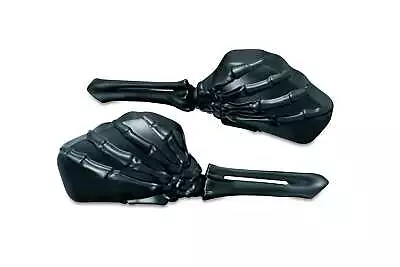 Kuryakyn Black Skeleton Hand Mirrors For Harley And Metric Models (ea) • $189.95