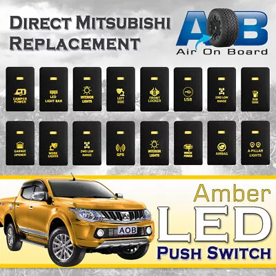 $28 • Buy Push Switch 12V Amber LED Fog Light Bar For Mitsubishi MIRAGE LA, OUTLANDER Z...