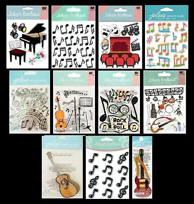 U CHOOSE Jolee's MUSIC Stickers Concert Guitar Rock & Roll Drama Musical Notes • $2.49