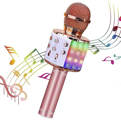 Wireless Karaoke Microphone 7-in-1 Handheld Portable Karaoke Machine & Speaker • £19.99