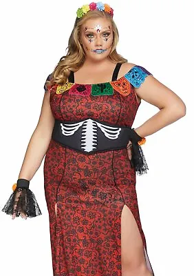 Leg Avenue Day Of The Dead Beauty Plus Size Womens Halloween Costume 86871X • $120.58