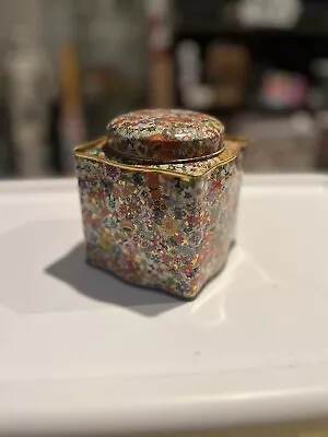 Vintage Designed By Daher Made In England Floral Tea Tin Canister • $17.99