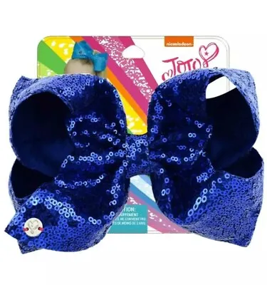 $13.95 • Buy NEW! Jojo Siwa Bow Large 8  Sequin Bow Sequins,  Royal Blue