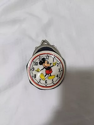 Vintage 1930's Walt Disney Mickey Mouse Clock Change Purse Navy Blue Rare  • $60