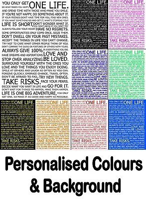 £4.24 • Buy Custom Life Manifesto Print Poster Wall Art Gift Life Quotes Decor Personalised