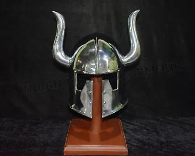 Fantasy Helmet Viking Horn Helmet Medieval Armor Viking Helmet LARP Costume • £146.78